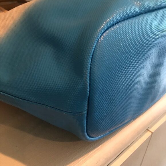 **SOLD**Tory Burch Summer Slouchy Hobo Natural / Juniper Berry Multi-Color Tote - Picture 8 of 14